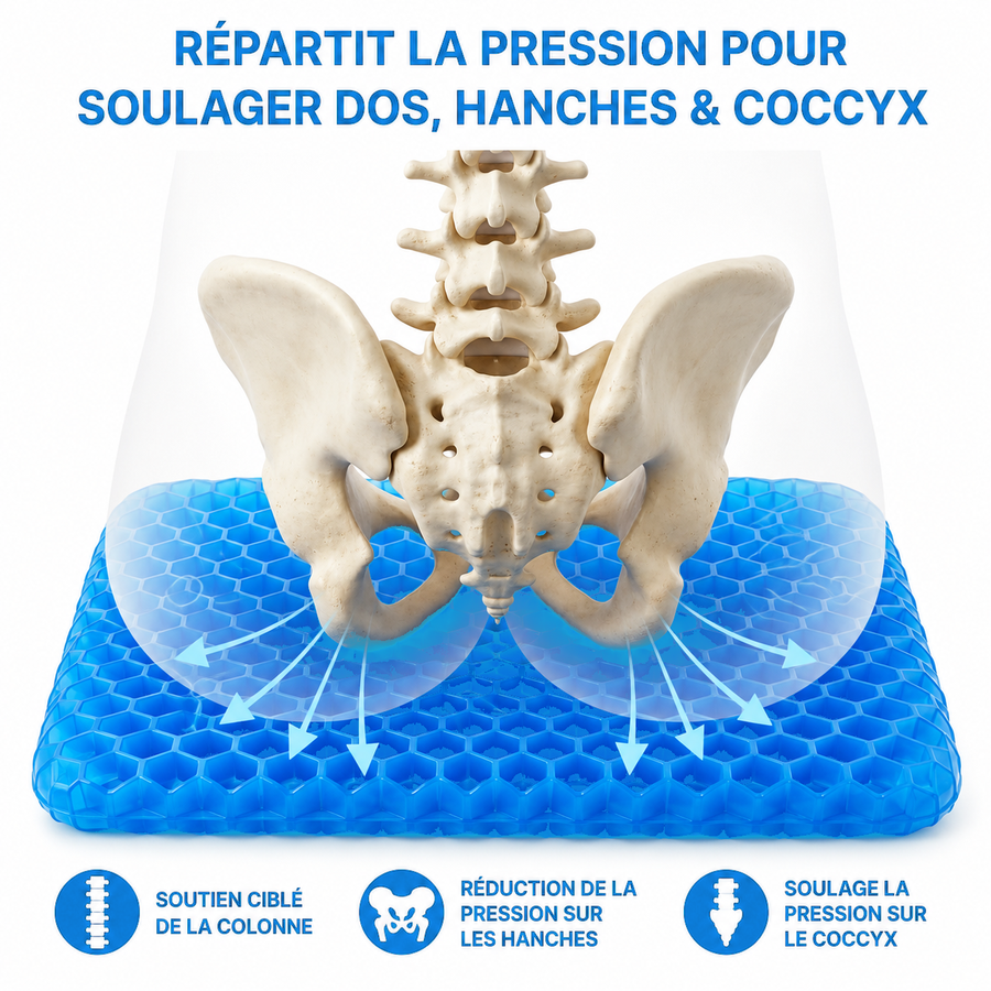Coussin ergonomique en gel MyErgoPure - vue 2