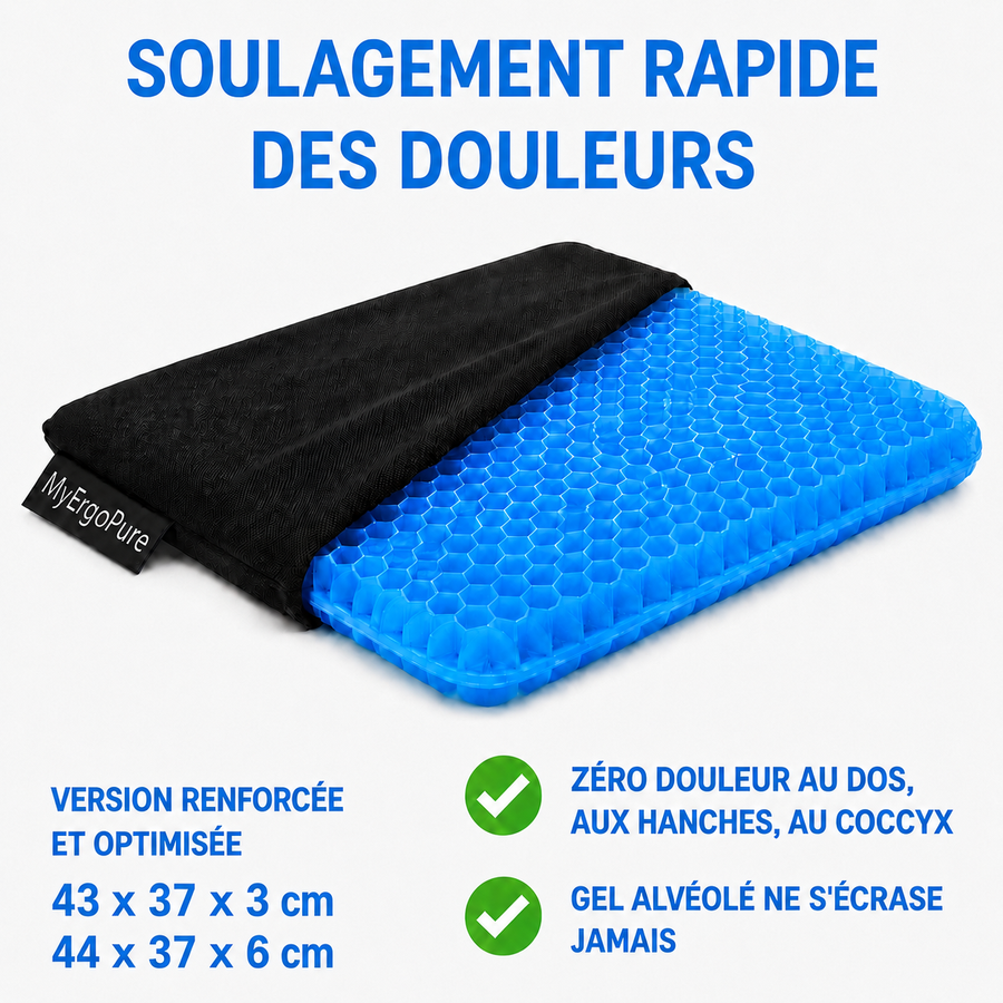 Coussin ergonomique en gel MyErgoPure - vue 1
